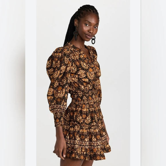 Love the Label Eleanor Dress Dahlia black print Nwot Small Bohemian Prom - Picture 3 of 7